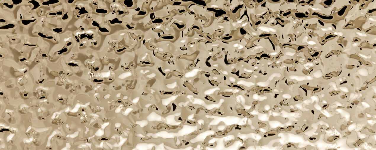 Polished Aluminium LAVA Goldtone